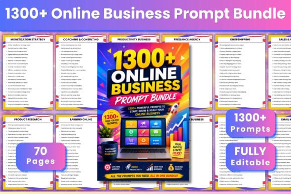 1300 Online Business Prompt Bundle