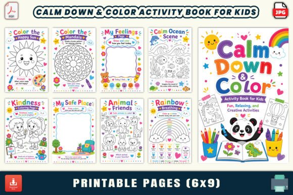 Calm Down Color Activity Book for Kids