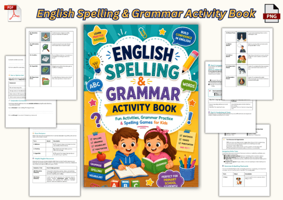 English Spelling Grammar Activity Book: A Practical Guide for Primary Learners